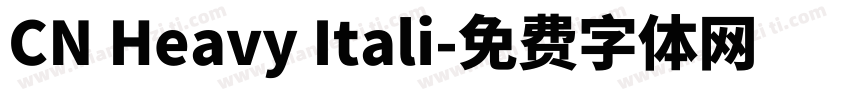 CN Heavy Itali字体转换